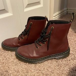 Maroon Doc Martens. Women’s size 8
